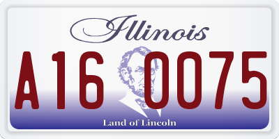 IL license plate A160075