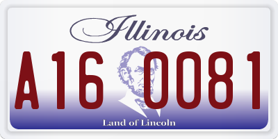 IL license plate A160081