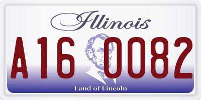IL license plate A160082