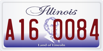 IL license plate A160084