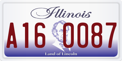 IL license plate A160087