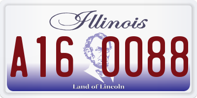 IL license plate A160088