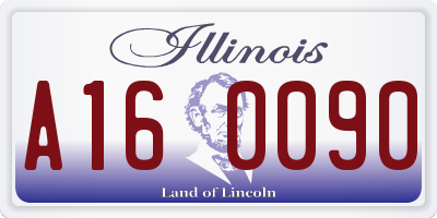 IL license plate A160090