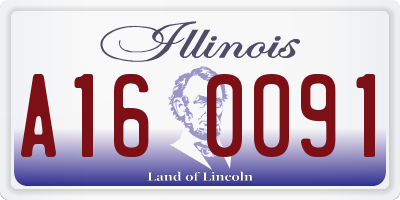 IL license plate A160091