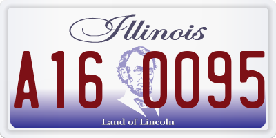 IL license plate A160095