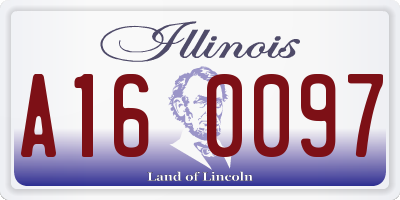 IL license plate A160097