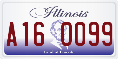 IL license plate A160099