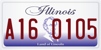 IL license plate A160105