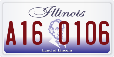 IL license plate A160106