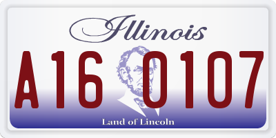 IL license plate A160107