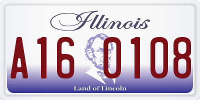IL license plate A160108