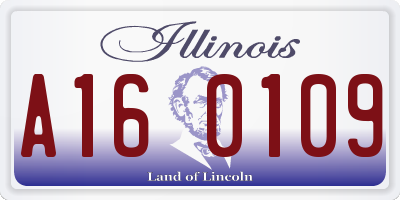 IL license plate A160109