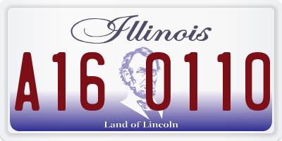 IL license plate A160110