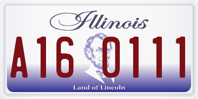 IL license plate A160111