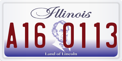 IL license plate A160113