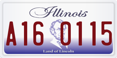 IL license plate A160115