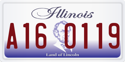 IL license plate A160119