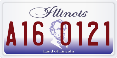 IL license plate A160121