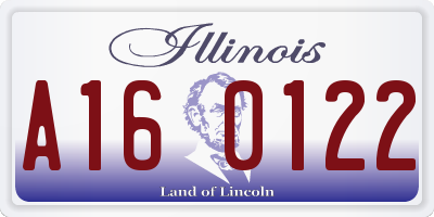 IL license plate A160122