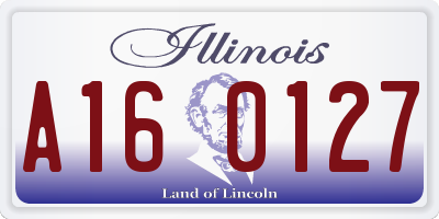 IL license plate A160127