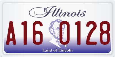 IL license plate A160128