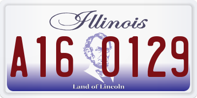 IL license plate A160129