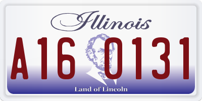 IL license plate A160131