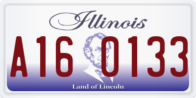 IL license plate A160133