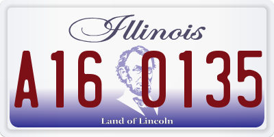IL license plate A160135