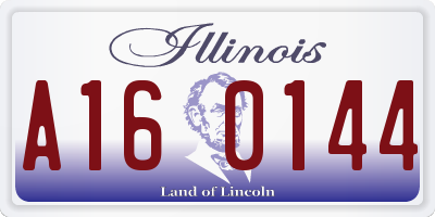 IL license plate A160144