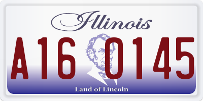 IL license plate A160145