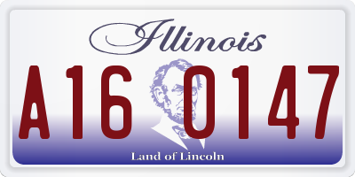 IL license plate A160147
