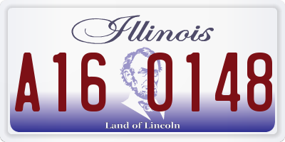 IL license plate A160148