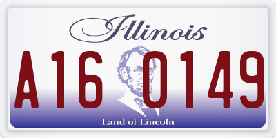 IL license plate A160149