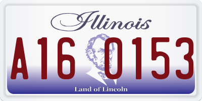 IL license plate A160153