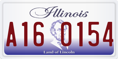 IL license plate A160154