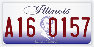 IL license plate A160157