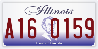 IL license plate A160159