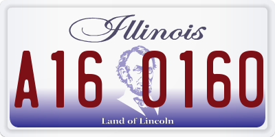 IL license plate A160160