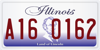 IL license plate A160162