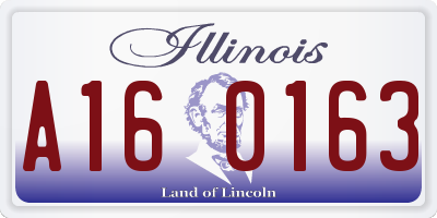 IL license plate A160163