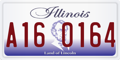 IL license plate A160164