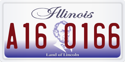 IL license plate A160166