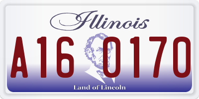 IL license plate A160170