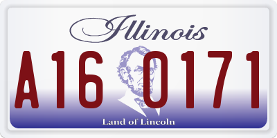 IL license plate A160171