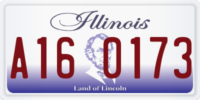 IL license plate A160173