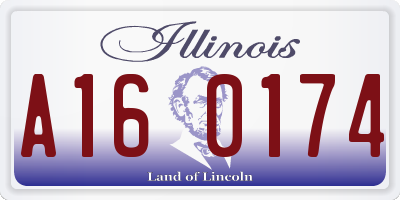 IL license plate A160174