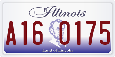 IL license plate A160175