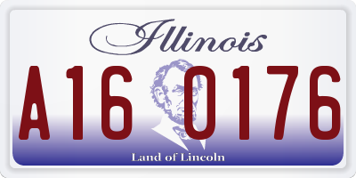 IL license plate A160176