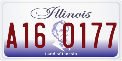 IL license plate A160177